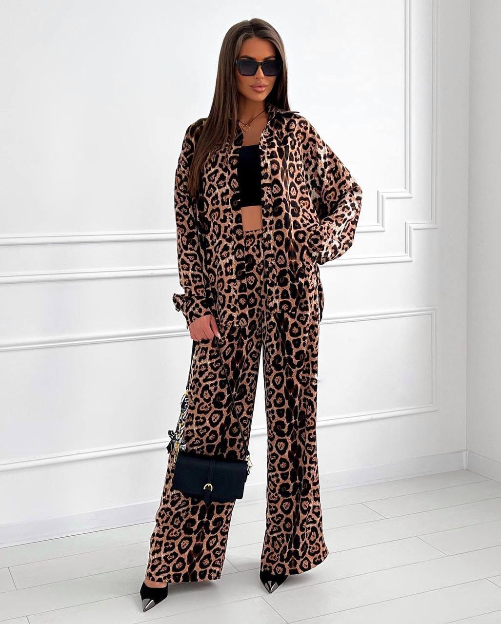 Ariadne Animal Print Brown Set