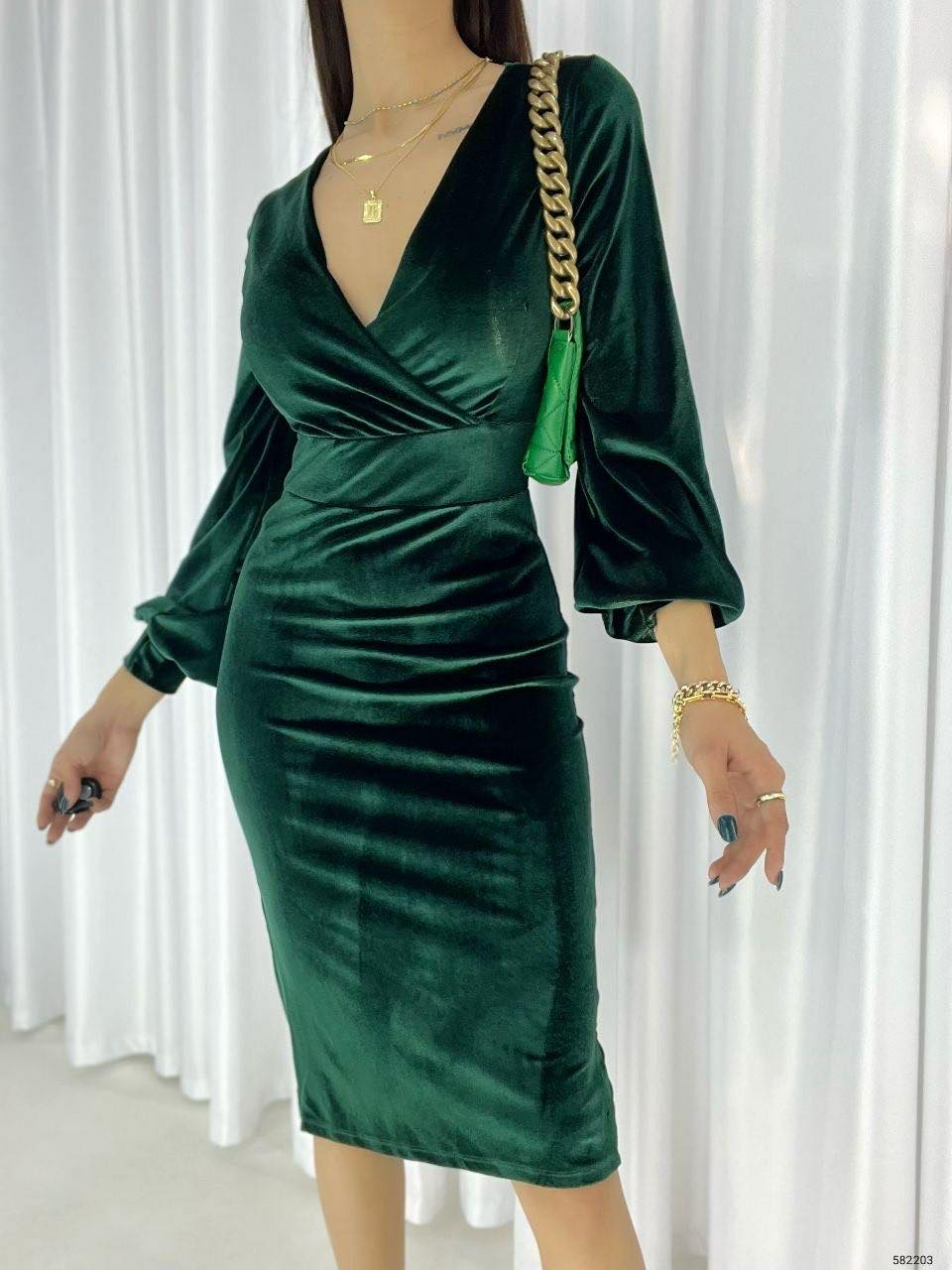 Zofi Dark Green Dress