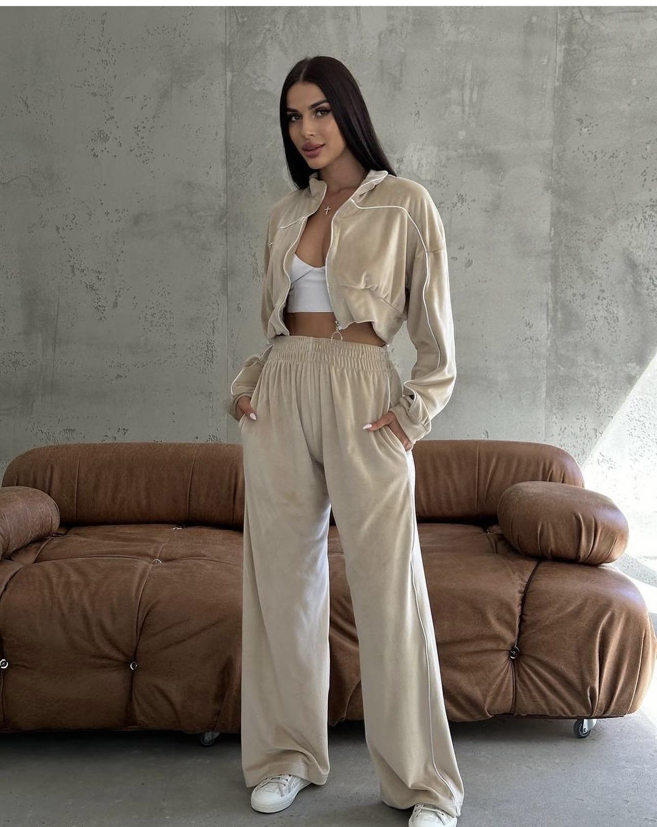 Alexia Beige Tracksuit