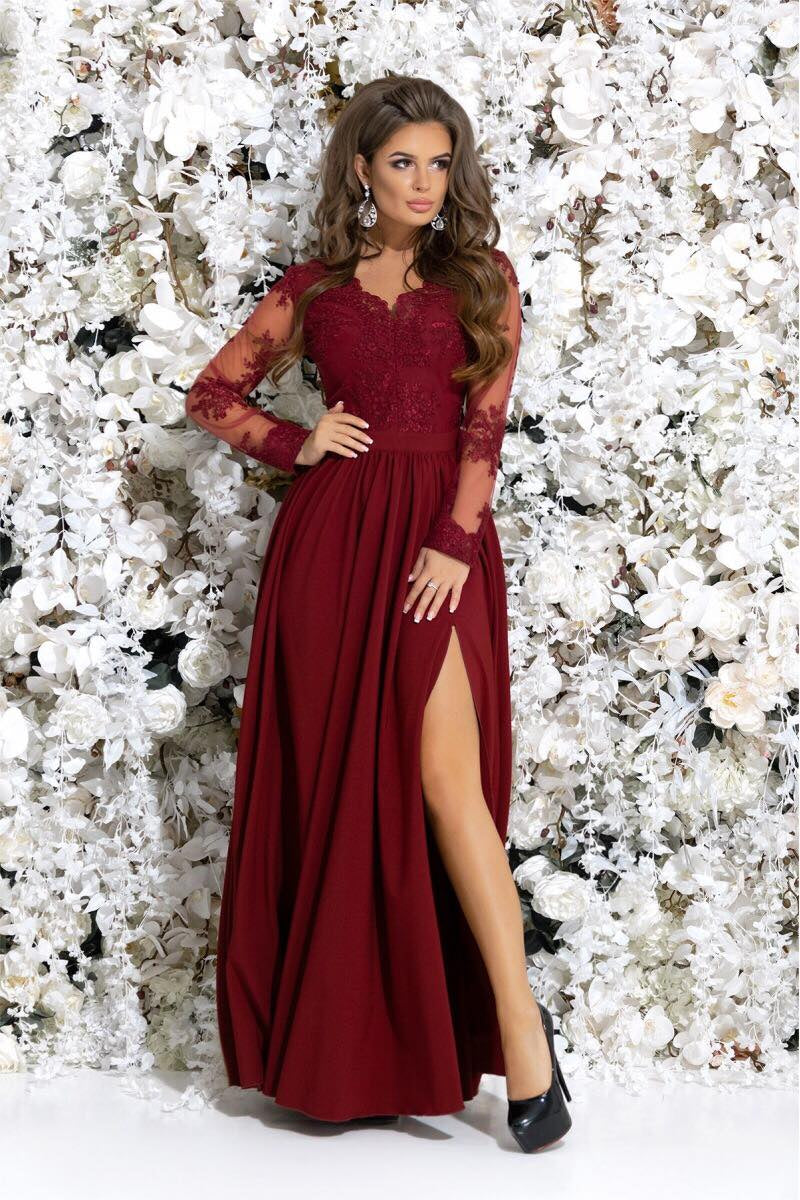 Burgundy Yalq Dress